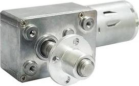 Mažos greičio ir didelio sukimo momento nuolatinės srovės sraigtinis reduktoriaus variklis, 6 V, 12, 24 V, su išėjimo velenu 8 mm x 33 varžtiniu flanšu (150 aps/min – nuolatinė srovė, 24 V)