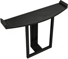Medinis konsolinis stalas, siauras prieškambario stalas iš pušies medžio, 3 kojos, užtikrinančios stabilumą, idealiai tinka siauroms patalpoms (juodos spalvos, 140x80x30 cm / 55x31x12 colių)