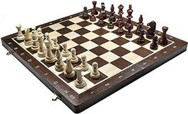 Medinis šachmatų rinkinys "Tournament 5 WENGE" - Šachmatų lenta ir "Staunton" Nr. 5