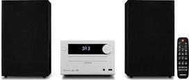 MEDION E64482 Mikro garso sistema Kompaktinė sistema (DAB+, CD grotuvas, PLL FM radijas, "Bluetooth", MP3 grotuvas, AUX, ausinių lizdas, USB, miego laikmatis, apšviečiamas ekranas) Sidabrinė