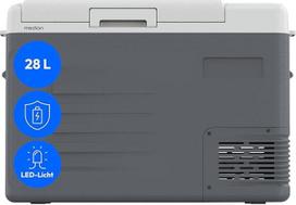 MEDION MD370027 Mobili elektrinė kompresorinė šaldymo dėžė (28 l talpos, elektrinė, mini šaldytuvas ir šaldiklis, 12 V 24 V 230 V, automobilinis adapteris, skirta automobiliui, sunkvežimiui, karavanui, stovyklavietei, valčiai, sodui, festivaliui, MD370027