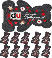 Mėgstamiausio asmens dovana, "Du Bist Mein Lieblingsmensch" šokolado pakuotė, Valentino dienos pakuotės maišelis dovanos jam, žmonai, draugei, vyrams, BFF (10 vienetų mėgstamiausio asmens)