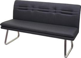 Mendler HWC-H70 Valgomojo suolas Minkštas suolas su atlošu Audinys/tekstilė Šlifuotas nerūdijantis plienas - Pilka 160 cm