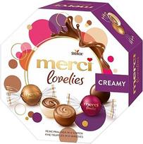 merci lovelies Creamy - 1 x 185 g - Šokolado mišinys su šokolado įdarais (pakuotė gali skirtis)