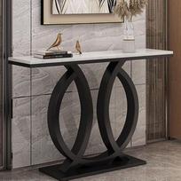 Metalinis konsolinis stalas su apvaliais kraštais, prieškambario ir svetainės baldai