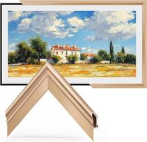 Metalo lydinio televizoriaus rėmas, skirtas „Samsung The Frame&Pro“ 55 colių modeliui, vario auksinės spalvos