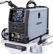 MIG/MAG suvirinimo aparatas, 180 A, IGBT inverteris, inertinių dujų įrenginys – „5-in-1“ suvirinimo lydalas, CO₂/MAG, MMA, „Lift-TIG“, „Spoolgun“, 230 V, 60 % darbo ciklas, lengvas ir nešiojamas, su 2T/4T „Synergy“ funkcija, skirtas savarankiškiems meistr