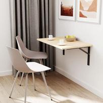 mikon 70 x 60 cm | Sulankstomas sieninis stalas Virtuvės stalas Rašomasis stalas Vaikų stalas | Klevas