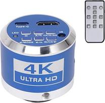 Mikroskopo kamera, 4K 1080P HDMI pramoninė elektroninė skaitmeninė vaizdo mikroskopo kamera su nuotolinio valdymo pultu, itin jautrus CMOS jutiklis, skaitmeninė kamera mikroskopams (ES kištukas)