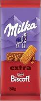 Milka Chocolate Extra Biscoff - Alpių pieno šokoladas su traškiu Lotus Biscoff Biscoff Biscoff - 190g