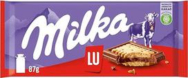 Milka LU - Alpių pieninis šokoladas su traškiais LU sausainiais - 87g