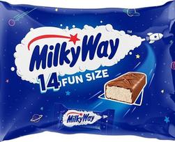 Milky Way Minis šokolado plytelės, riešutų kremas ir karamelė, 227 g, šokolado dovanų idėja, didmeninė šokolado pakuotė