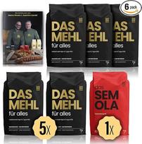 Miltai – 5 vnt. po 1 kg kvietinių miltų „Tipo 0“ / „Type 550“ – 13 % baltymų – 1 vnt. po 1 kg SEMOLA | Picos miltai, pica