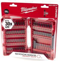 Milwaukee 4932430907 Varžtų rinkinys 56 dalių Shockwave GEN II Raudona