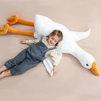 Milžiniška žąsis, minkštas žaislas, didelė antis, pliušinė žąsies pagalvėlė, lėlė, Kawaii dovanos vaikams (didelės kojos, 160 cm)