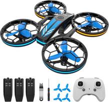 Mini dronas, RC dronas - kvadrokopteris su 3 baterijomis, aukščio palaikymo funkcija, bepiločiu režimu, 3D flip ir 3 greičio režimais