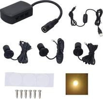 Mini LED prožektorius, miniatiūriniai USB apšvietimo žibintai, įkraunami USB paveikslėlių juvelyrinių dirbinių parduotuvės vitrinos žibintai, skirti organizatoriui, verandai, juvelyriniams dirbiniams, 5 V (šilta šviesa)