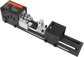 Mini medžio tekinimo staklės, 2,76 colio x 6,3, 24 V nuolatinės srovės, 96 W, staklių priedai, 7 greičiai namų meistrams, medžio gręžtuvas, sukamieji įrankiai, mažos ir nešiojamos