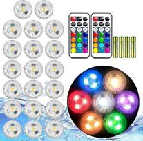 Mini povandeninis LED žibintėlis su nuotolinio valdymo pultu, RGB LED žvakės, pakuotė