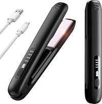 Mini plaukų tiesintuvas su belaidžio garbanavimo ir tiesinimo funkcijomis, 5000 mAh baterija