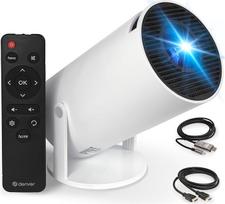 Mini projektorius LED projektorius "Full HD 4K" - "Bluetooth" HDMI USB nešiojamasis projektorius, skirtas namų kinui, žaidimams, mobiliajam telefonui, išmaniajam telefonui - "Denver PR-2500" vaizdo projektorius su garsiakalbiu
