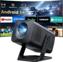 Mini projektorius su „Android 14“ ir įdiegtomis programėlėmis, palaiko 4K ir 1080p raišką | „ZYNIX NIX500“ namų kino projektorius su „Wi-Fi 6“ ir „Bluetooth 5.4“, automatiniu trapezoidės koregavimu ir 210° pasukimu, skirtas namų kinui ir naudojimui lauke