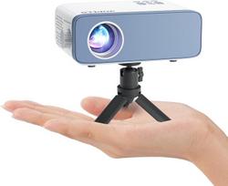 Mini projektorius, „VOPLLS 24000L“, palaiko „Full HD 1080P“ raišką, nešiojamas vaizdo projektorius su 50 % priartinimu, namų kino projektorius, skirtas mobiliesiems telefonams, planšetiniams kompiuteriams, nešiojamiesiems kompiuteriams, TV priedėliams ir