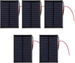 Mini saulės baterijų plokštės maitinimo modulis, 6 W saulės energijos lauko šviestuvai, polisilikonas, 5 vnt.