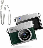 Mini skaitmeninis fotoaparatas 1080P FHD retro stiliaus fotoaparatas, 0,96 colio spalvotas ekranas, mažas nykščio dydžio fotoaparatas su 32GB kortele, 2 MP raktų pakabukas su kamera, skirtas kelionėms, studijoms ir vlogams (žalias)