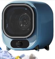 Mini skalbinių džiovyklė, 450 W stalinė džiovyklė - 2 džiovinimo režimai, efektyviai vartojanti energiją, su nerūdijančio plieno būgnu, tyliai veikianti, skirta namams ir bendrabučiams, mėlyna