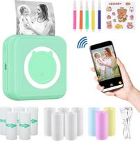 Mini spausdintuvas išmaniesiems telefonams, mini nešiojamas nuotraukų spausdintuvas, mini kišeninis spausdintuvas, „Bluetooth“ terminis spausdintuvas, skirtas „iOS“ ir „Android“ įrenginiams, lipdukų spausdintuvas dienoraščiams, užrašams, sąrašams, primini