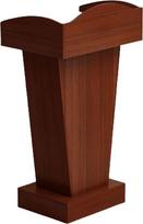 Minimalistinis podiumas su stalčiais ir atviru saugojimu Medinis konferencijų stalas Nešiojamasis mokytojų podiumas (tikmedis)