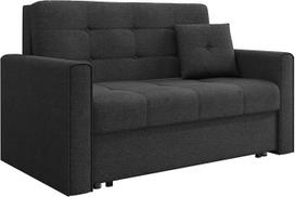 Mirjan24 Viva II Lux sofa su miego funkcija, sofa lova, 2 sėdimų vietų minkšta sofa su lovos dėže ir pagalvėlėmis, sofos-lovos komplektas, gyvenamasis plotas, pasirinktos spalvos (Tatum 283)