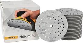 Mirka Iridium Soft Sanding Discs Diameter 125 mm / Grain P600 / Velcro Multifit / Pack of 20 / Foam-Based Abrasive for Precise Dry Sanding, Clear Lacquer Sanding, Finish