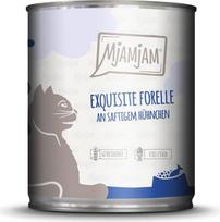 MjAMjAM - Aukščiausios kokybės drėgnas maistas katėms - "Exquisite Trout on Juicy Chicken", 1 pakuotė (1 x 800 g), be grūdų
