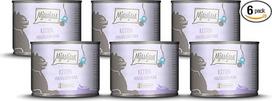 MjAMjAM Kitten Kitten Wet Cat Food, Calf with Salmon Oil, 6 x 200 g, 1 pakuotė (1 x 1200 g)