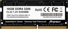 MMOMENT 16GB DDR4 3200 MHz SODIMM nešiojamojo kompiuterio atminties modulis PC4-25600 CL22 1,2 V 260 kontaktų