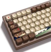 MOA PBT klavišų dangteliai, 132 klavišai, japonų „Fuji“ dizainas | Spalvingi, apvalaus dizaino, su sublimaciniu spausdinimu, suderinami su pilno dydžio / TKL / 60 / 65 / 75 / 100 % klaviatūromis (tik klavišų dangteliai)