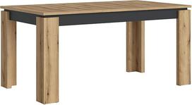 möbelando "Corte" fono stalas, ištraukiamas iki 200 cm, Coast Evoke Oak Decor - 160 (200) x 76,8 x 90 cm (plotis x aukštis x gylis)