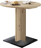möbelando Judd valgomojo stalas apvalus, ištraukiamas iki 120 cm šakų Ąžuolo dekoras 80/120 x 75 x 80 cm (plotis x aukštis x gylis)