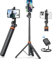 Mobiliojo telefono trikojis, skirtas išmaniesiems telefonams, ir „selfie“ lazdele su nuotolinio valdymo pultu