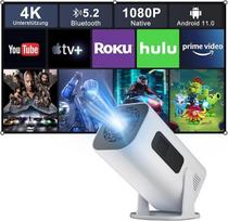 Mobilusis telefonas su mini projektoriumi, palaikantis 4K raišką, su stovu, „Android“ mini projektorius su 1080P raiška, namų kino projektorius lauke, 210° pasukamas išmanusis lauko projektorius, suderinamas su TV Stick ir telefonu