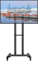 Mobilusis TV vežimėlis, skirtas 32–70 colių LCD ir LED plokščiaekraniams bei išlenktiems televizoriams; ant ratukų stovintis grindinis TV stovas, pritaikytas VESA 600 x 400 mm dydžio tvirtinimui, išlaikantis iki 50 kg svorį, su reguliuojamu aukščiu