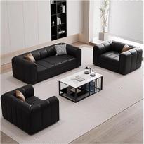 Moderni, minimalistinė sofa-lovos sofa, gepolsterinė sofa su švaria paklode ir staltiese, tinkamas svetainės baldas(E)