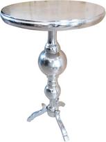Modernus kavos staliukas, svetainės staliukas, sofos staliukas, šoninis staliukas, metalas, aliuminis, apvalus, sidabrinis, prabangus, 66 cm