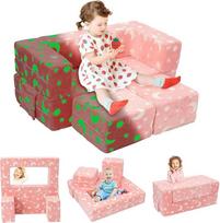Modulinė vaikiška žaidimų sofa-lova, sulankstoma mažylių sofa-lova, skirta žaidimų kambario baldams, keičiama sofa-lova, šviečianti tamsoje