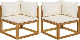 Modulinės kampinės sofos 2 dalys su pagalvėlėmis Kreminės baltos spalvos sofa su lova Funkcija Osmanų sofa lova Nuolatinė miegamoji vieta