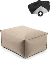 mokebo® Lauko pufas arba taburetė 65 x 45 cm su apsauginiu užvalkalu "Der Ruhestifter" Sėdimoji taburetė, kojų pagalvėlė, sėdimoji pagalvėlė, sėdimoji taburetė su EPS karoliukų užpildu ir užvalkalu, tik atspari vandeniui su apsauginiu užvalkalu