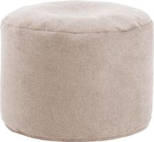 mokebo® Pouf XL, taburetė arba grindų pagalvėlė 60 x 40 cm "The Resting Pouf", apvali taburetė ir pakojis svetainei, smėlio spalvos medžiaginė sėdimoji pagalvėlė, šoninis staliukas, pagalvėlė patalpoms su EPS karoliukų užpildu