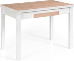 Mommahome Modernus išskleidžiamas valgomojo stalas Virtuvės stalas Sulankstomas išskleidžiamas Noli dizainas, kaimiško ąžuolo ir baltos spalvos Matmenys 100/160 x 60 x 76 cm